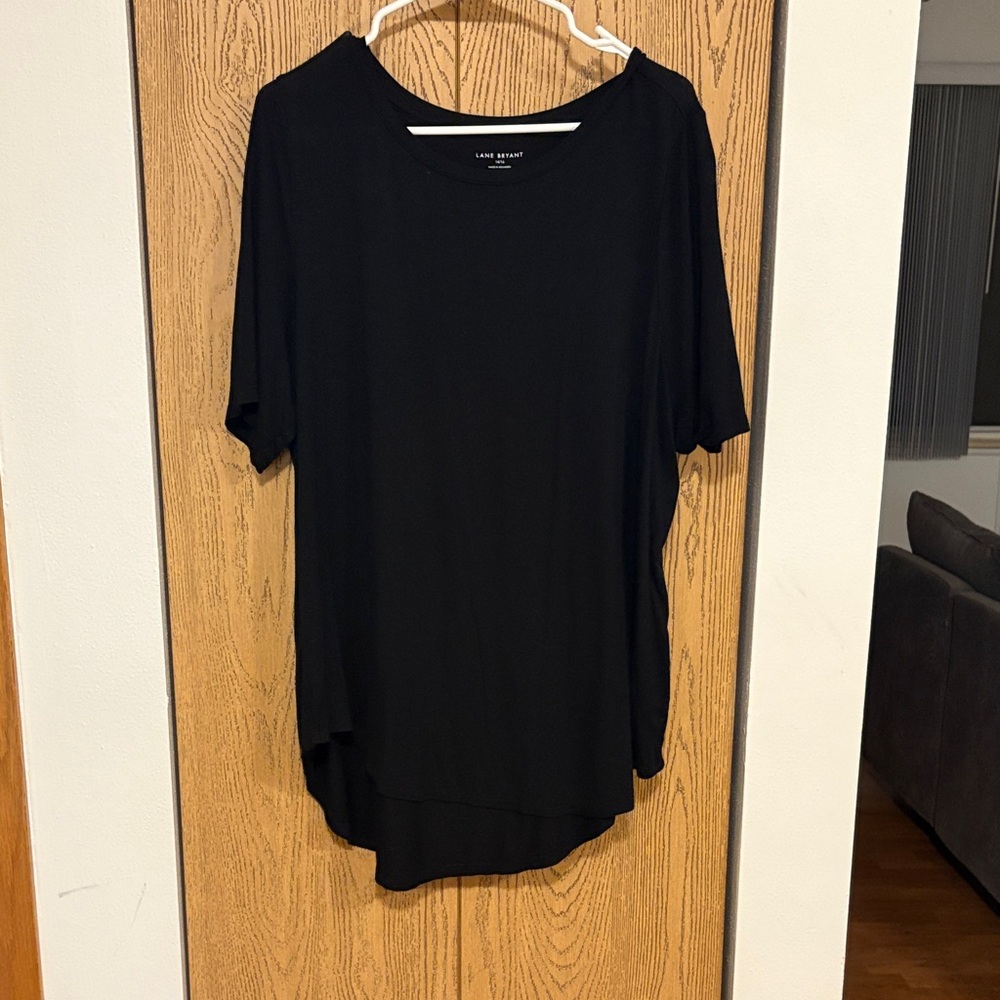 Lane Bryant Classic Black Short Sleeve Top